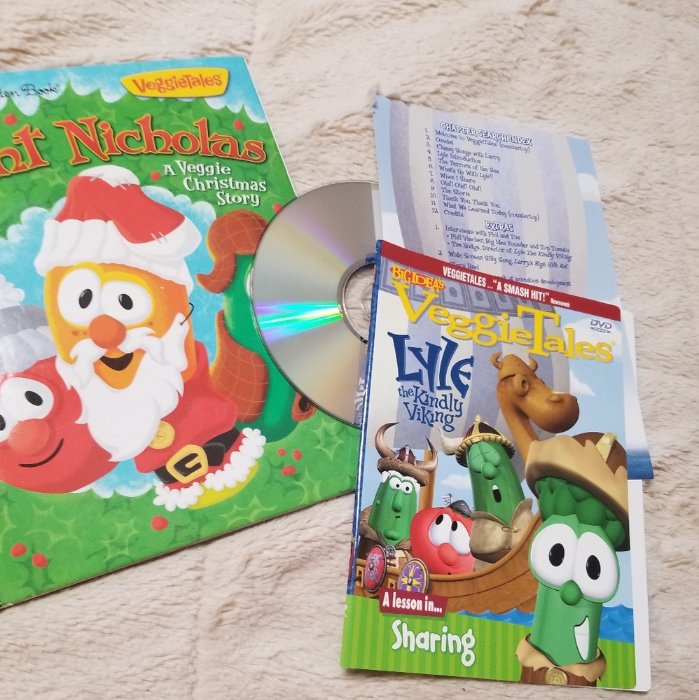 VeggieTales DVD & Little Golden Book set: St. Nicholas & Lyle the Kindly Viking
